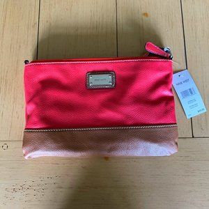 Nine West Pink and Brown Clutch